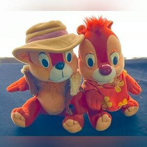Vintage Chip and Dale Rescuers Plush Set